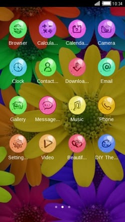 Colorful Flowers CLauncher Android Theme Image 2