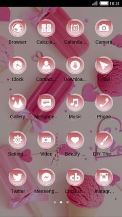 Pink Ice Cream CLauncher Android Theme Image 2