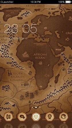 World Map CLauncher Android Theme Image 1