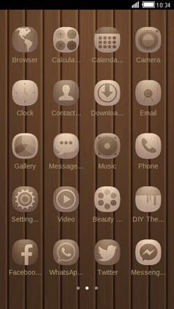 Wood CLauncher Android Theme Image 2