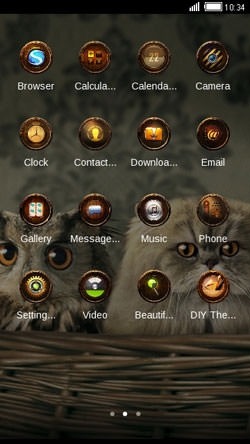 Owl &amp; Cat CLauncher Android Theme Image 2