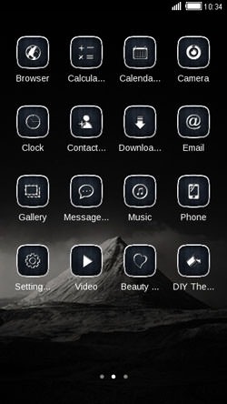 Black &amp; White CLauncher Android Theme Image 2