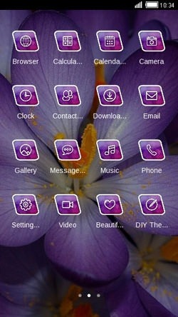 Purple Flower CLauncher Android Theme Image 2