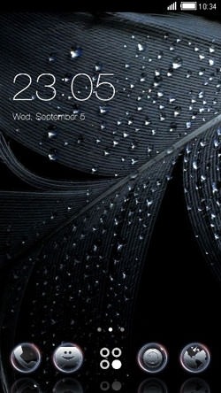 Dark Feather CLauncher Android Theme Image 1