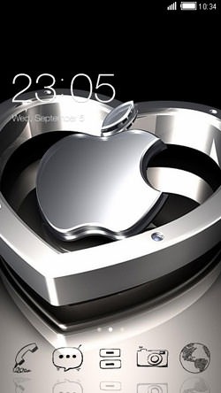 Apple Heart CLauncher Android Theme Image 1
