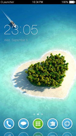 Heart Island CLauncher Android Theme Image 1