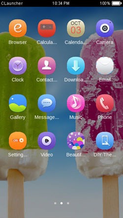 Ice Cream CLauncher Android Theme Image 2