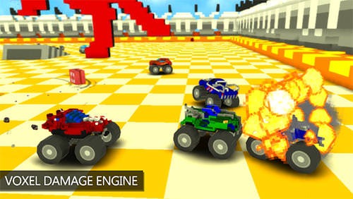 Blocky Monster Truck Smash Android Game Image 1