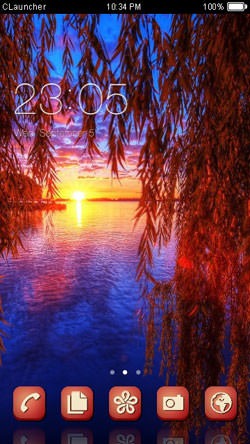 Red Tree CLauncher Android Theme Image 1