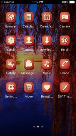 Red Tree CLauncher Android Theme Image 2