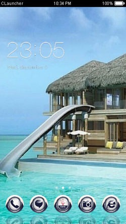 Beach House CLauncher Android Theme Image 1