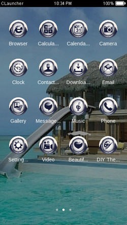 Beach House CLauncher Android Theme Image 2