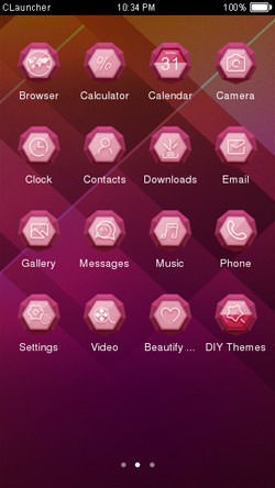 Pink CLauncher Android Theme Image 2