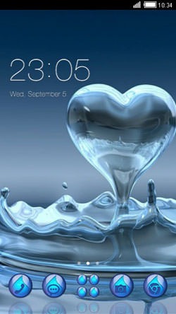 Splash Heart CLauncher Android Theme Image 1