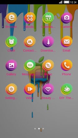 Colorful Apple CLauncher Android Theme Image 2