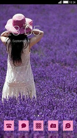 Purple Field CLauncher Android Theme Image 1