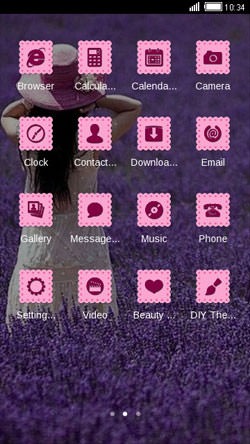 Purple Field CLauncher Android Theme Image 2