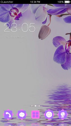 Purple Lake CLauncher Android Theme Image 1