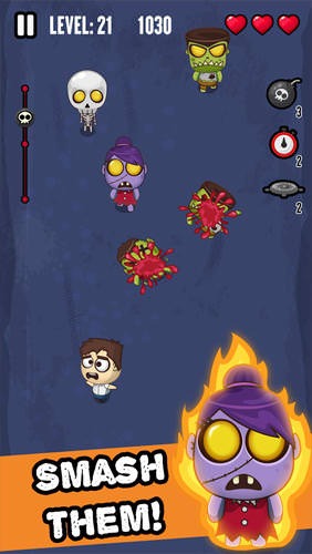 Zombie Invasion: Smash &#039;em! Android Game Image 2