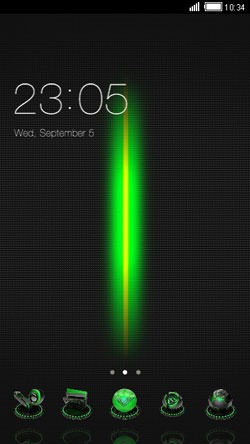 Dark Green CLauncher Android Theme Image 1