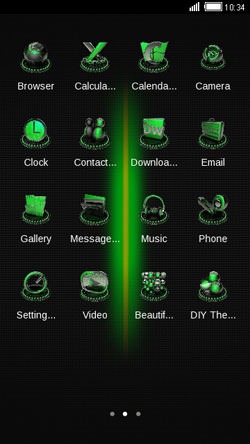 Dark Green CLauncher Android Theme Image 2