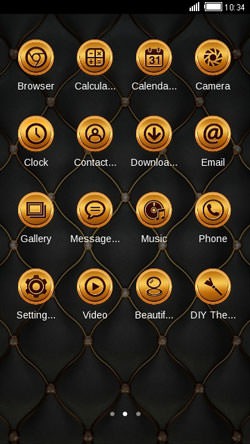 Golden Honeycomb CLauncher Android Theme Image 2