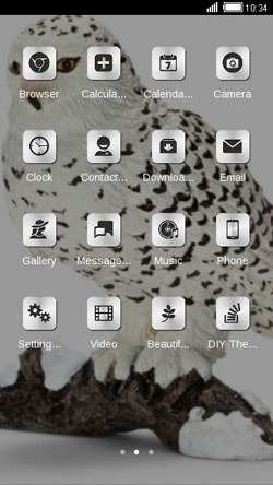 White Owl CLauncher Android Theme Image 2