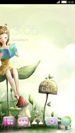Cute Fairy CLauncher Android Theme Image 1