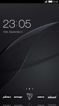 Jet Black CLauncher Android Theme Image 1