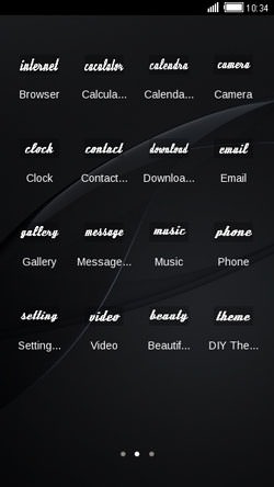 Jet Black CLauncher Android Theme Image 2