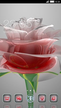 Glass Flower CLauncher Android Theme Image 1