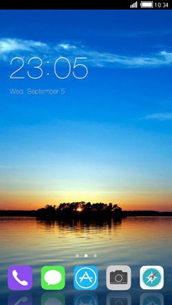 Sunset Island CLauncher Android Theme Image 1