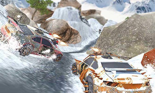 Snow Buggy Car Death Race 3D Android Game Image 1
