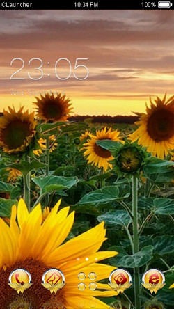 Sun Flowers CLauncher Android Theme Image 1