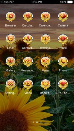 Sun Flowers CLauncher Android Theme Image 2