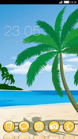 Tropical Beach CLauncher Android Theme Image 1