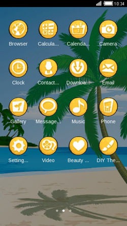 Tropical Beach CLauncher Android Theme Image 2