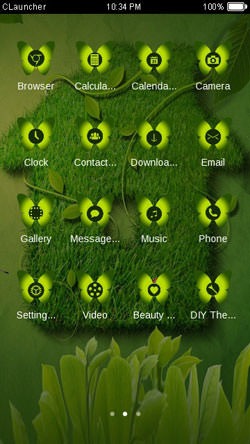 Green Home CLauncher Android Theme Image 2