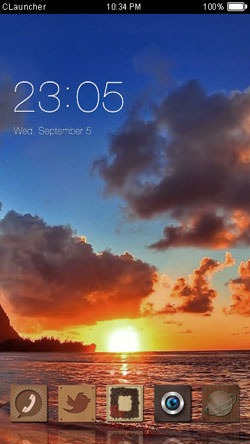 Sunset CLauncher Android Theme Image 1