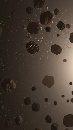 Asteroids 3D Android Wallpaper Image 1