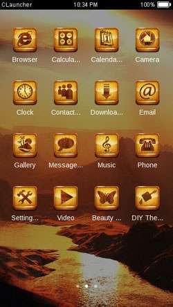 Golden River CLauncher Android Theme Image 2