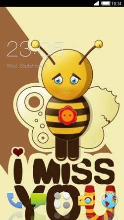 Miss You CLauncher Android Theme Image 1