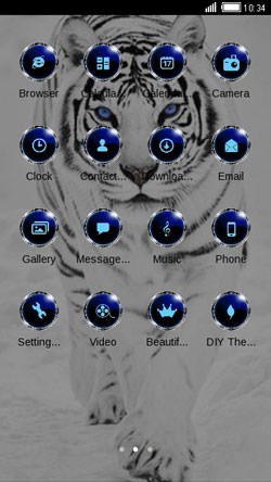 Snow Tiger CLauncher Android Theme Image 2