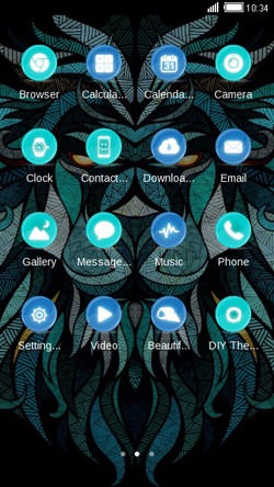 Lion Blue CLauncher Android Theme Image 2
