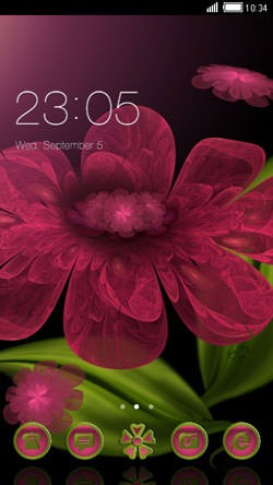 Pink Petal CLauncher Android Theme Image 1