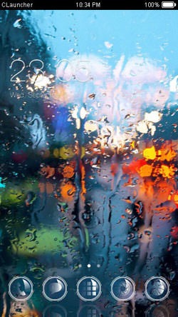 Rain On Window CLauncher Android Theme Image 1