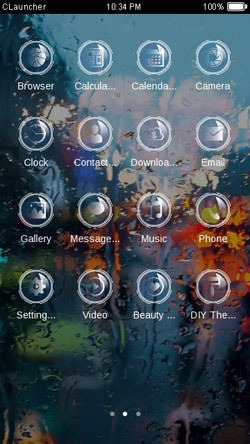 Rain On Window CLauncher Android Theme Image 2