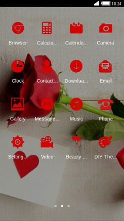 Red Rose Love CLauncher Android Theme Image 2