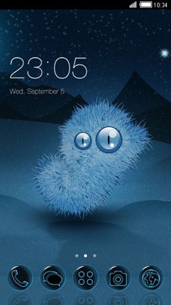 Winter Night CLauncher Android Theme Image 1