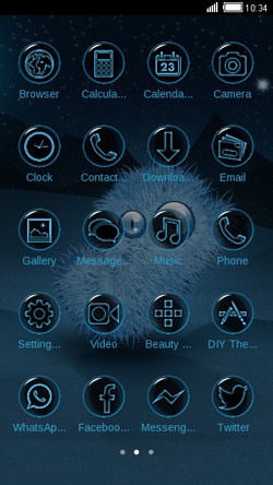 Winter Night CLauncher Android Theme Image 2